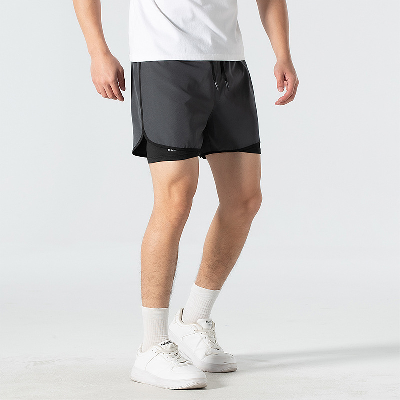 Vacaciones de verano de dos pantalones de entrenamiento deportivo masculino pantalones de entrenamiento de maratón de atletismo de secado rápido pantalones de playa transpirables casuales