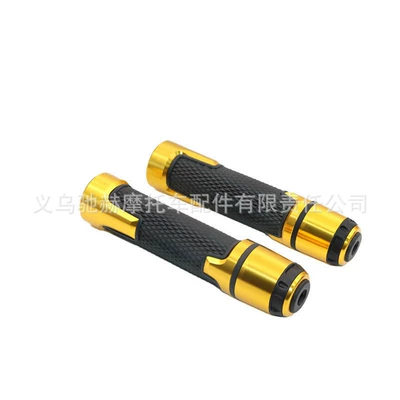 Cnc Aluminum Rubber Grips, Off-Road – Motorcycle Handle Cover - cj-009-gold