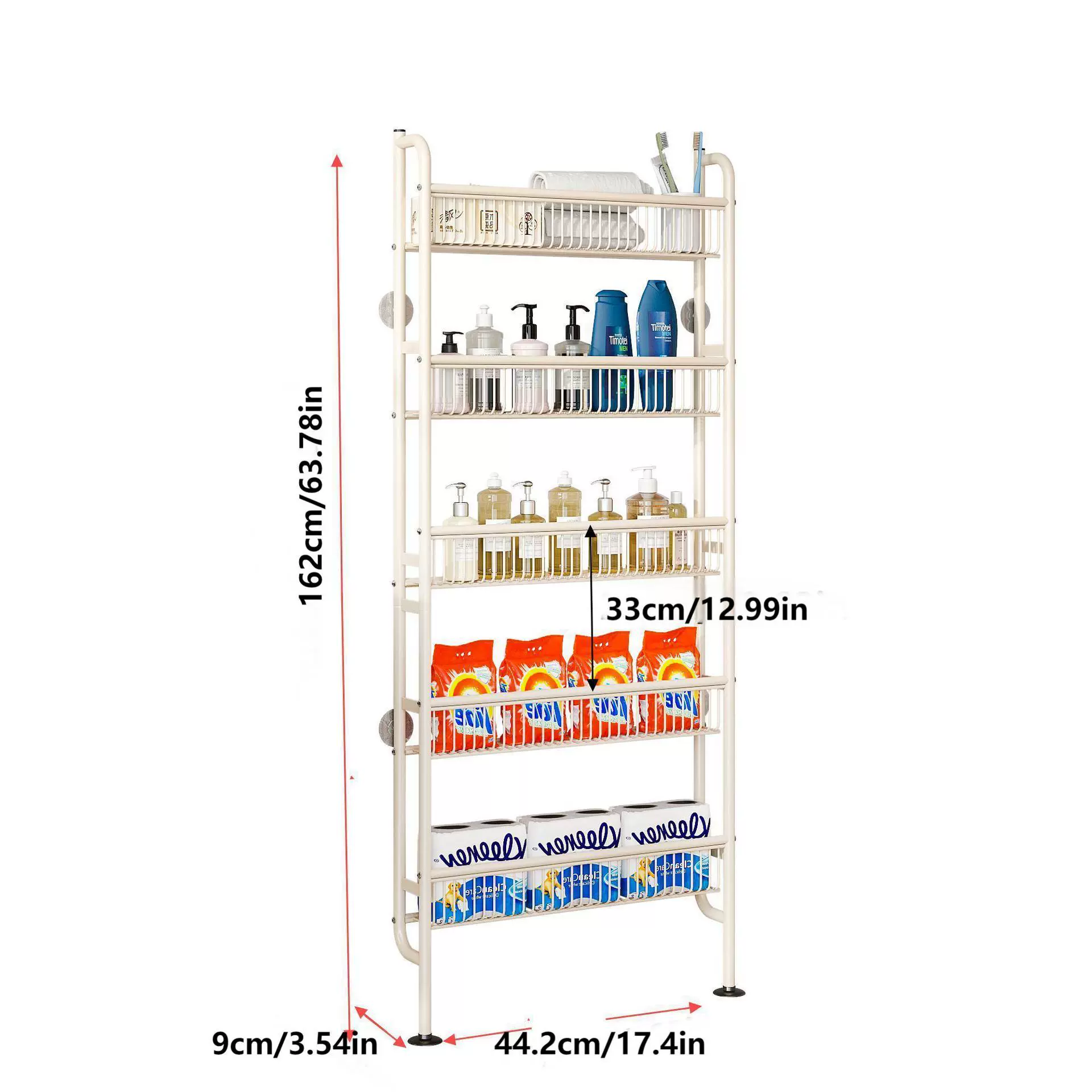 Wall-mounted Storage Rack Freestanding Multi-tier Over-door from Yomiego