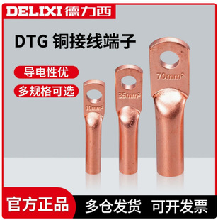 Large Brand Thickened Copper National Standard Dtg Copper Nose Terminal Crimping Copper Tube Nose Wire Cable Copper Wire Lug