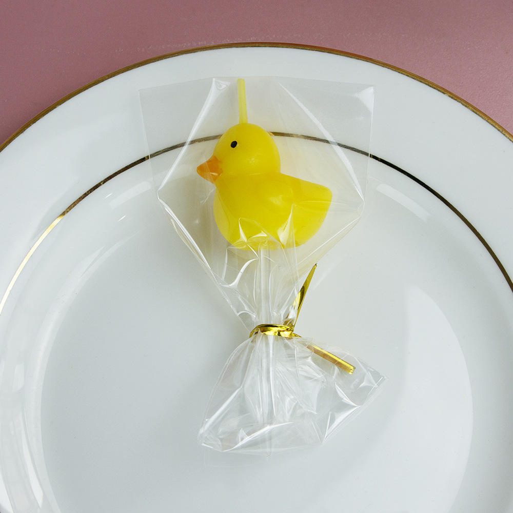 Vela de cumpleaños con pato de animal, decoración personalizada para pasteles