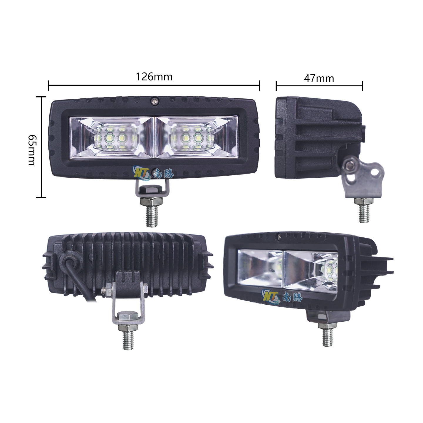 Cuadrado de 5 pulgadas LED de alta potencia 40W luz de trabajo luz del coche proyector luz del vehículo todoterreno modificado luz del coche mercancías transfronterizas