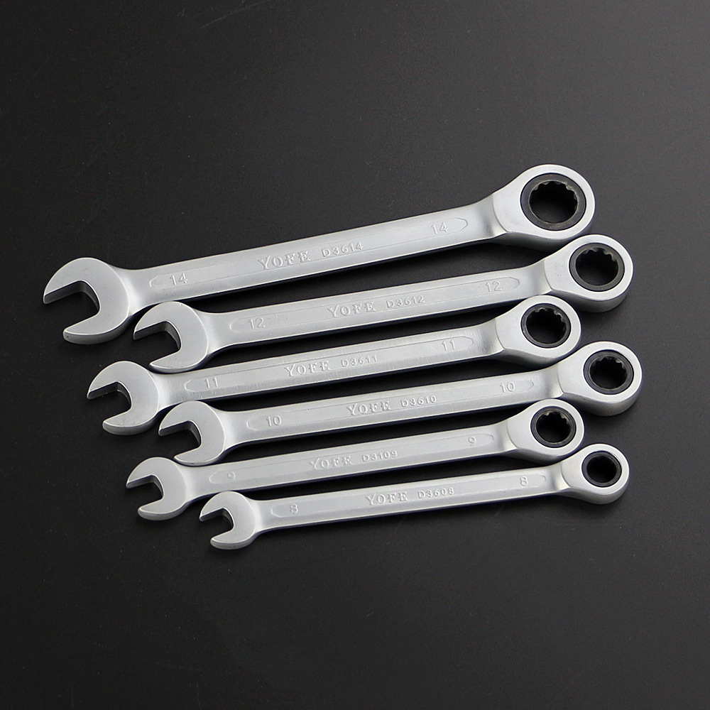 Matte Sandblasted Ratchet Wrench 72 Teeth CRV Dual Use Ratchet Opening Star Screwdriver Quick and Easy to Use 