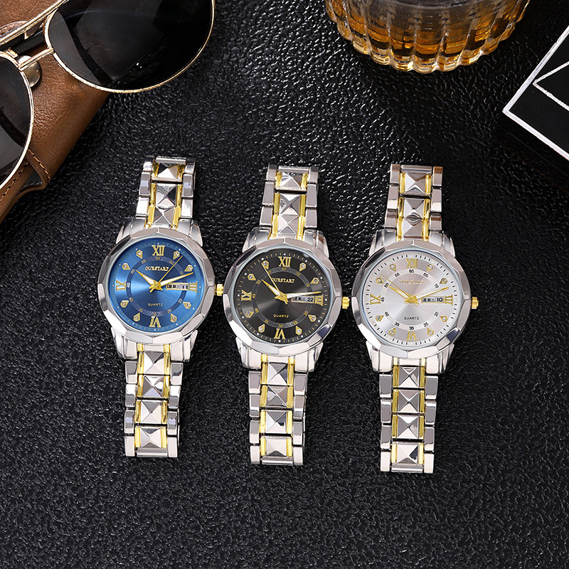 Style Classique Couleur Unie Boucle Déployante Simple Quartz Femmes De Montres display picture 2