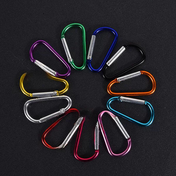 Factory wholesale No. 5 D-type carabiner aluminum alloy outdoor buckle water bottle buckle multi-function buckle quick hanging buckle
