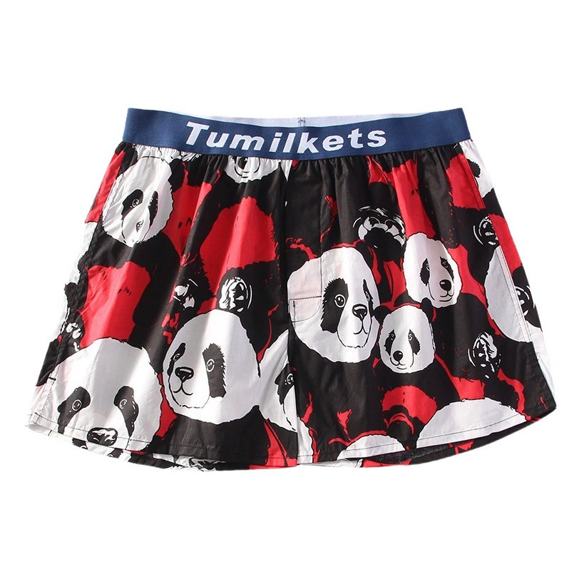 Туми Иоган Фабрика Мужские принты плоские угловые брюки свободные шорты домашние аро брюки четыре угла трусики хлопчатобумажный прилив