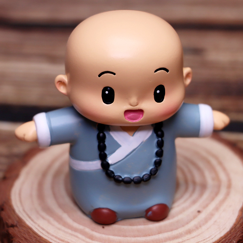 創意的で可愛い禅意小僧がブラインドケースを飾っています。|undefined