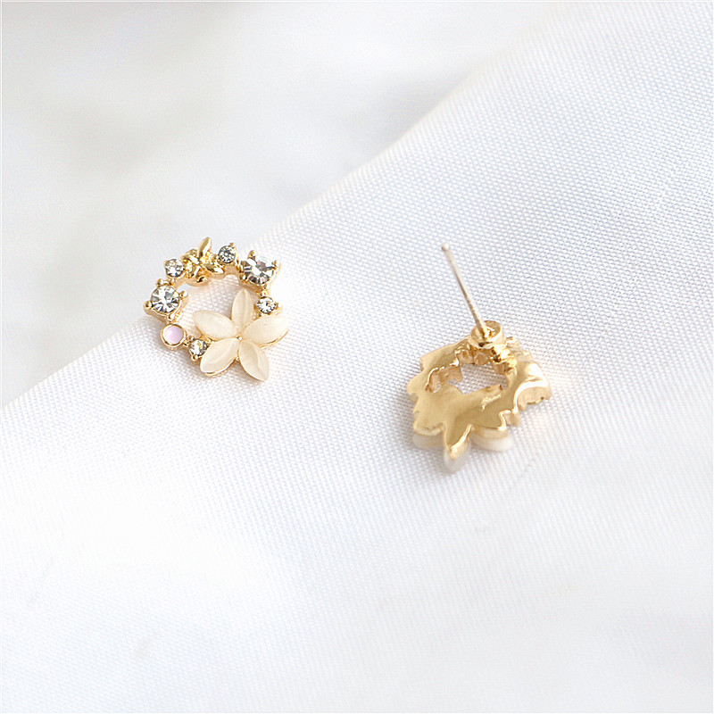 1 Pair Fashion Flower Inlay Alloy Rhinestones Ear Studs display picture 7