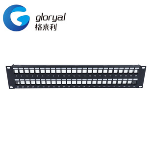Category 6 48-Port 2U Shielded Empty Rack 48-Port Network Patch Panel 48-Port Shielded Empty Rack