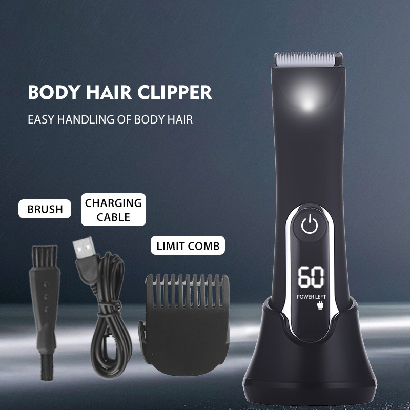 Máquina de afeitar de venta caliente transfronteriza, pantalla digital eléctrica portátil, vello corporal especial para hombres, dispositivo de depilación para las partes íntimas de las axilas image 7