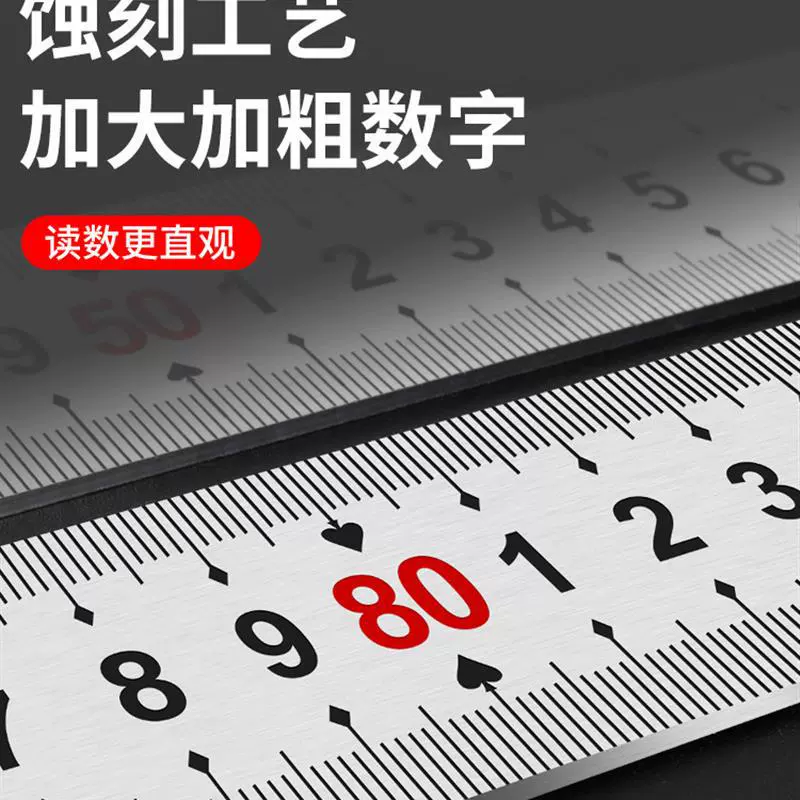 [不锈钢钢尺1米钢直尺15/30/50/60/cm1.2/1.5/1米加厚直尺子刻度尺]