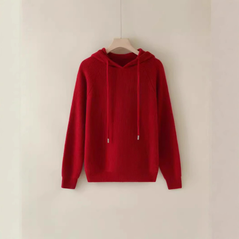 Hooded Sweater Women's Pullover New Loose plus size Sweater Outer Wear Casual Coat Sweater Wool Hoodie Autumn and Winter