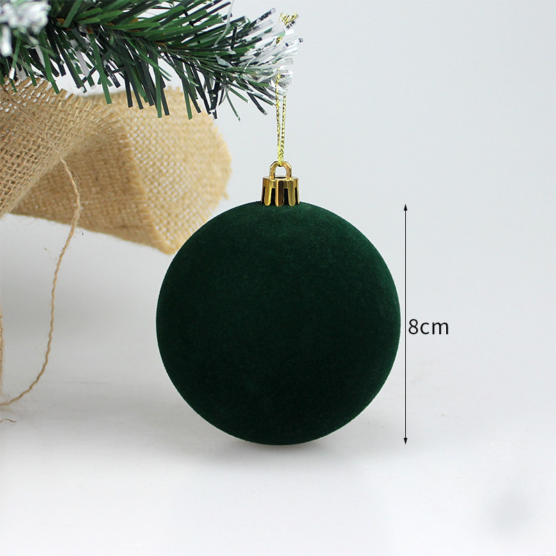 Bolas de decoración de Navidad bolas de plástico galvanizadas 8CM / 24 barril de bolas de Navidad centro comercial colgante árbol de Navidad colgante bola colgante
