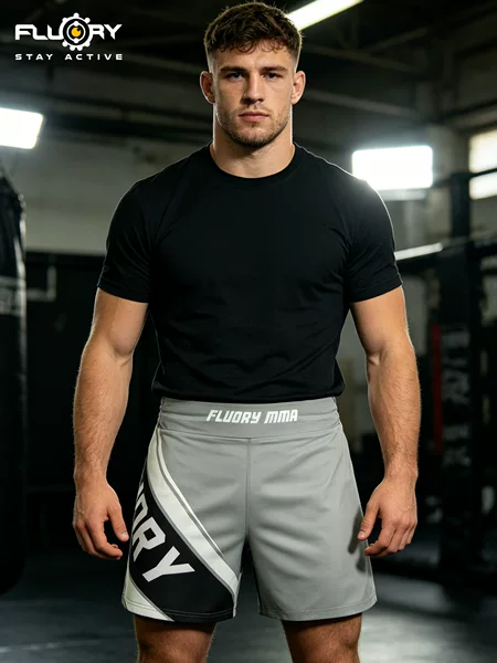 Fluory Sports Shorts Freestyle Fighting Pants for Men and Women Fitness Mma Fighting Training Boxing Professional Training