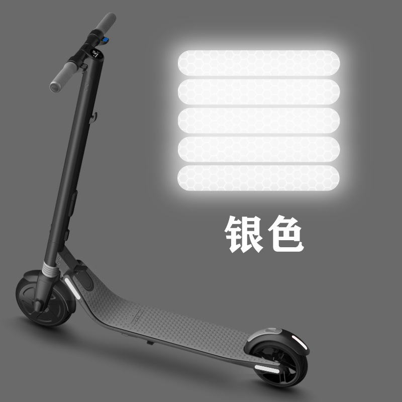 Adecuado para ES1/ES2/ES3/ES4/ES22/ES25 Scooter eléctrico noche advertencia de seguridad pegatinas reflectantes