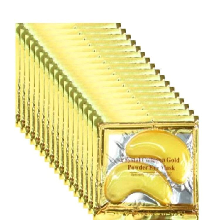 Máscara de ojo de cristal de colágeno máscara de ojo de oro en stock