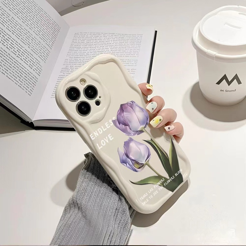 新鮮な花柄のiPhoneケース、Apple 15 Pro、16 Pro Max、iPhone 17、15、13対応、女の子向け、越境販売|undefined