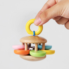 木製の鈴四点セットのオルフ楽器の手で鈴を鳴らします。