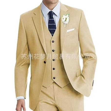 Комплект, классический пиджак, Amazon, комплект из 3 предметов, slim fit