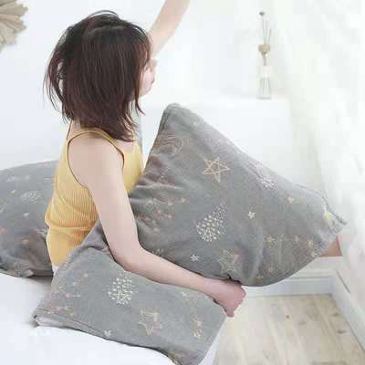 新款棉紗布枕巾柔軟透氣四季家用情侶枕巾成人枕巾水洗棉枕巾蓋巾