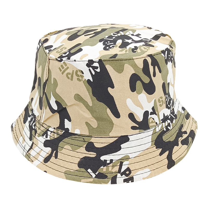 Productos de puestos de tierra Sombrero de pescador de color sólido barato Sombrero de camuflaje de protección solar de doble cara personalizado Sombrero de publicidad de viajes de tablero de luz al por mayor