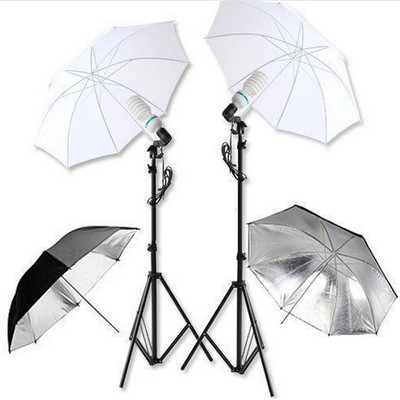 廠家熱推拍照攝影道具柔光傘 黑銀傘 等通用器材 單燈頭燈泡 淘寶