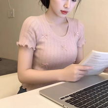 ��ϵ�����ɫ�����������֯��Ů2026�ļ���Ƹ�С��Ҷ������T��