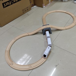 Gray Cross Bridge Magnetic Train Track Toy Pier Accessories with Ascending Arc Track Bracket