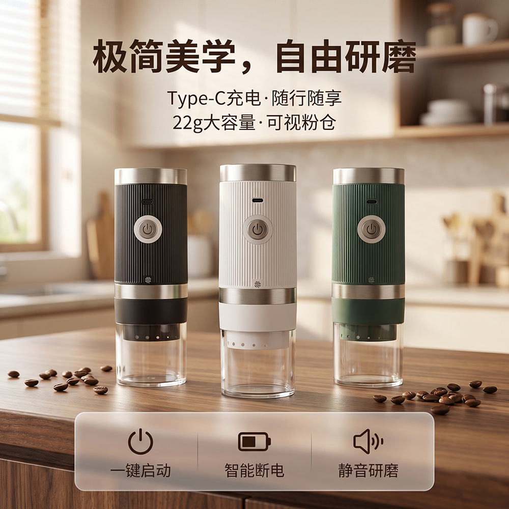 Cross border portable electric bean grinder Coffee Machine USB rechargeable coffee mill electric coffee grinder coffee grinder