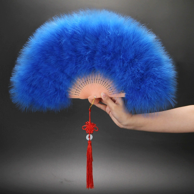 Полный бархатный утолщенный веер из перьев танцевальный спектакль подиум для выступлений аксессуары для квадратных танцев складной веер перьевой веер