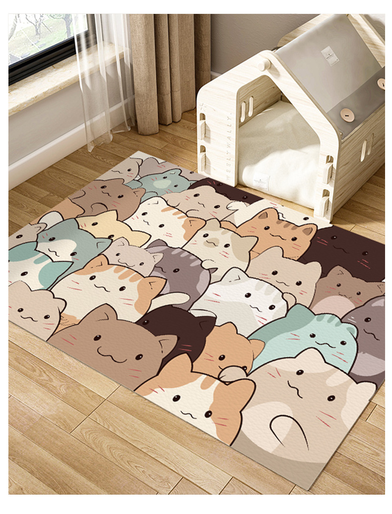 Pet Fence Floor Mat Pvc Standard Leather Floor Mat Cat Special Mat Non-Slip Dog Cage Mat Summer Placemat Wipeable