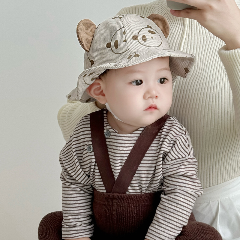 Sombrero de bebé primavera y otoño para niños, sombrero de pescador para niños, sombrero solar para niñas, sombrero de algodón para bebés, verano, lindo y lindo