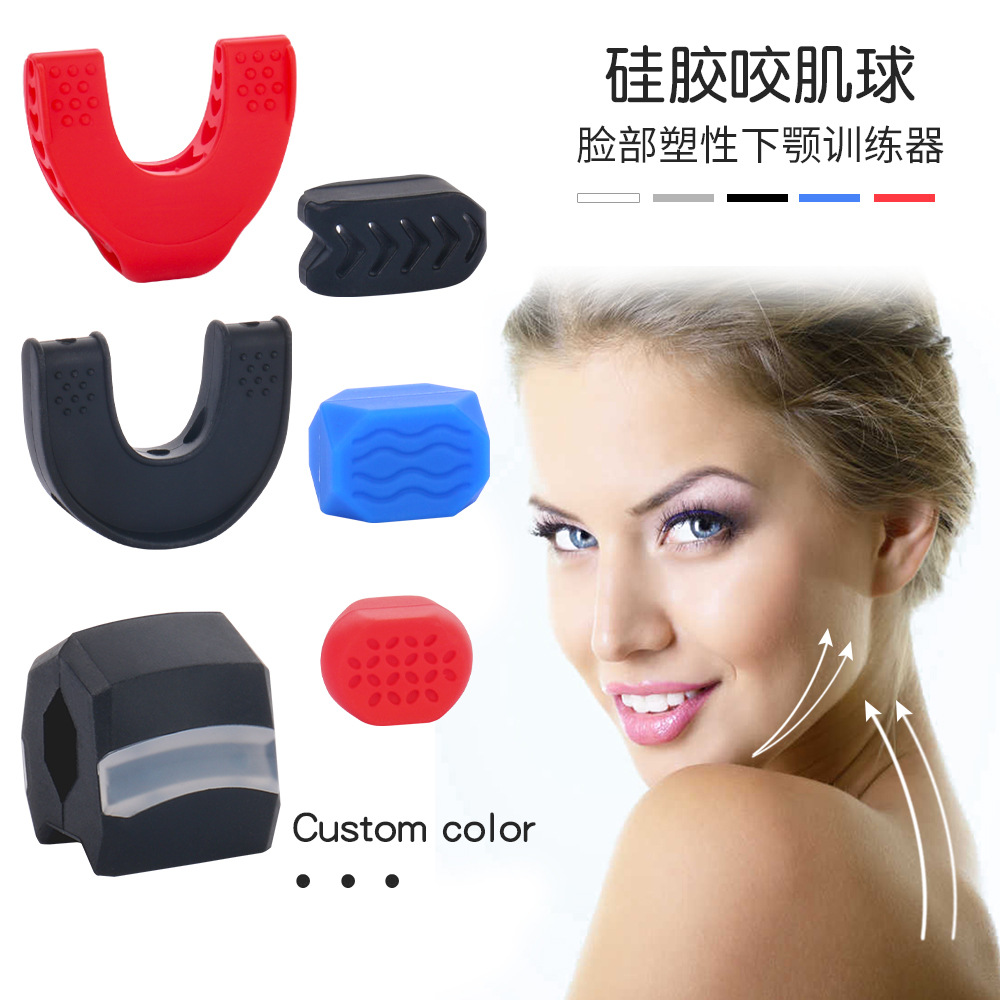 폭발성 안마사 마스코터 턱 인공물 관절 힘 얼굴 얼굴 근육 트레이너 턱 트레이너 안마사 공