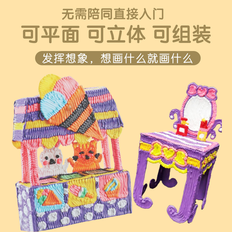 Pen de impresión 3D transfronteriza de alta temperatura para niños pintando estereoscópio graffiti pincel Ma Liang pincel de estudiantes creativo Yama productos de fábrica