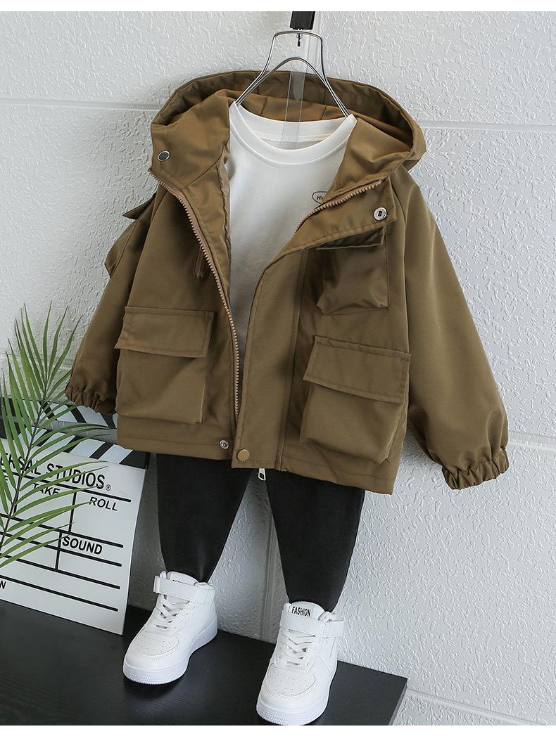 Casual Solid Color Nylon Boys Outerwear display picture 2