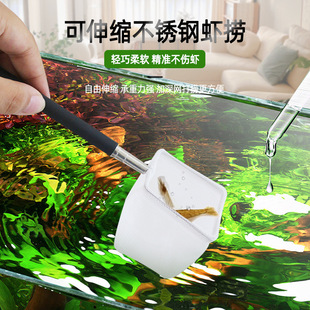 3D Fish Catching Net, Retractable Fish Tank, Small Fish Catching Shrimp Net, Aquarium Dense Net, Stainless Steel Hand-Copied Fish Net