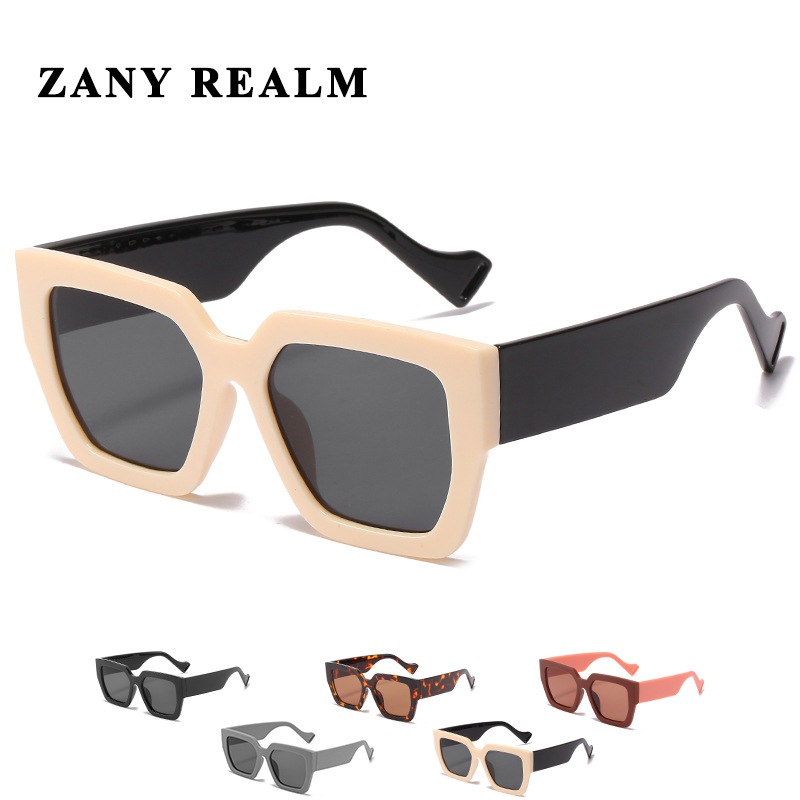 Nuevo elegante marco retro transfronterizo gafas de sol europeo y americano Comercio exterior Panda contraste color personalizado gafas de sol fabricante en stock 3922