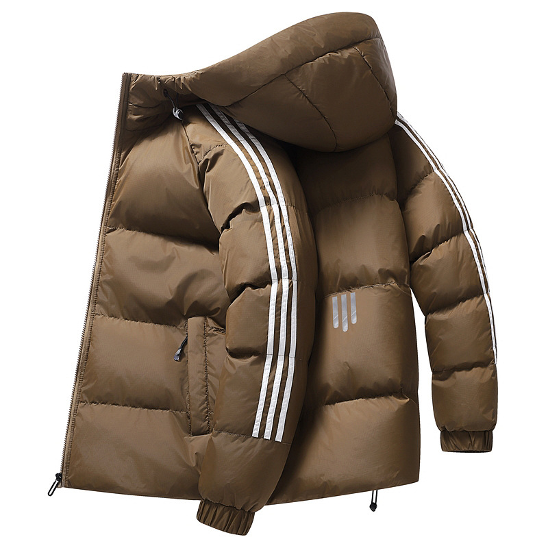 Chaqueta de Algodón con Capucha para Pareja Poliéster A Prueba de Viento, Térmico para Invierno image 4