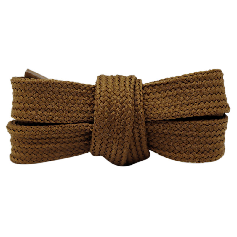 Coolo oro poliéster color sólido plana grasa zapatos ancho de banda 1,8 cm pantalones cuerda elástica banda suéter sombrero cuerda con accesorios