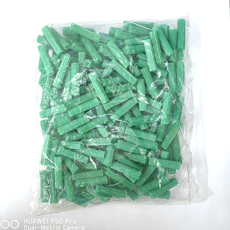 绿色塑料膨胀管6mm6厘 涨塞胀塞M6M墙塞胶塞彭胀管胶栓胶粒