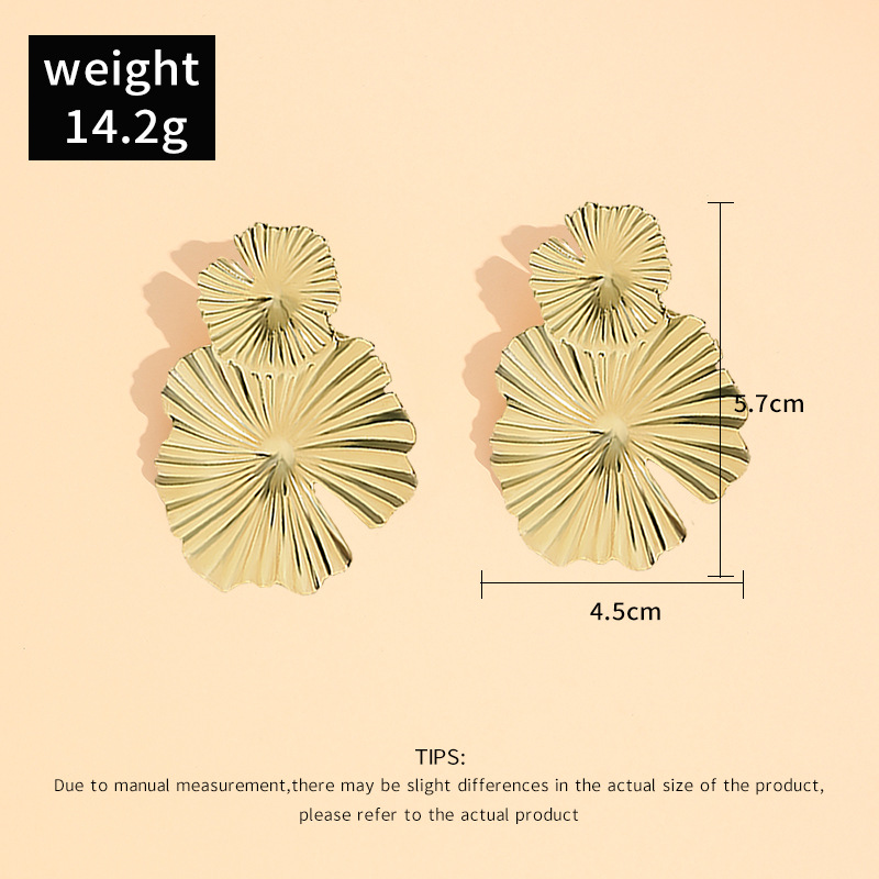 Title 1, Fashionable Metal Sequin Large Earrings For Wom...