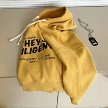 2025秋冬儿童加绒连帽衣韩版可爱熊加厚保暖柔软男童中大童卫衣潮