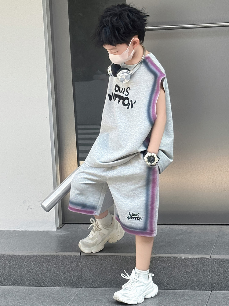 Summer Boys Sleeveless Vest Shorts suit Children's Wear Children'