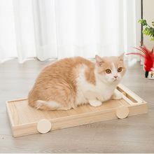 貓抓板不掉屑實木耐磨多功能立式防貓抓沙發保護磨爪貓爪板車玩具