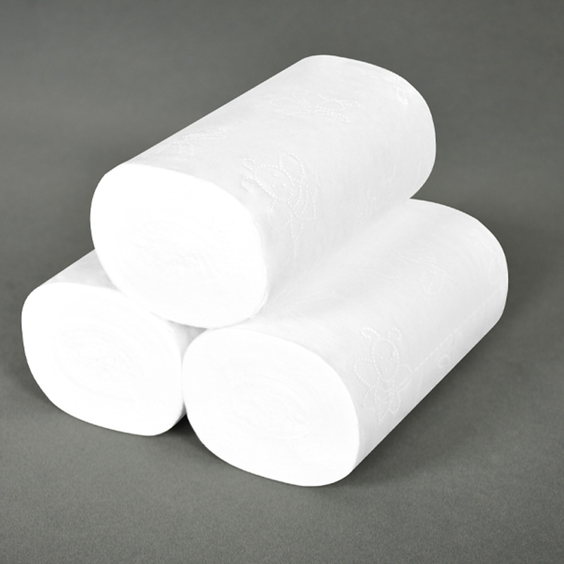 Wholesale toilet paper roll 6 pounds 40 rolls home economical 5-layer thick wood pulp toilet paper factory direct supply