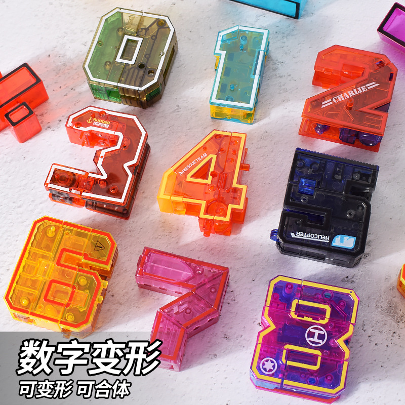 Conjunto de deformación digital combinación robot diamante Mech cognitiva bloques de construcción traje niños y niñas educación ciencia y educación Juguetes