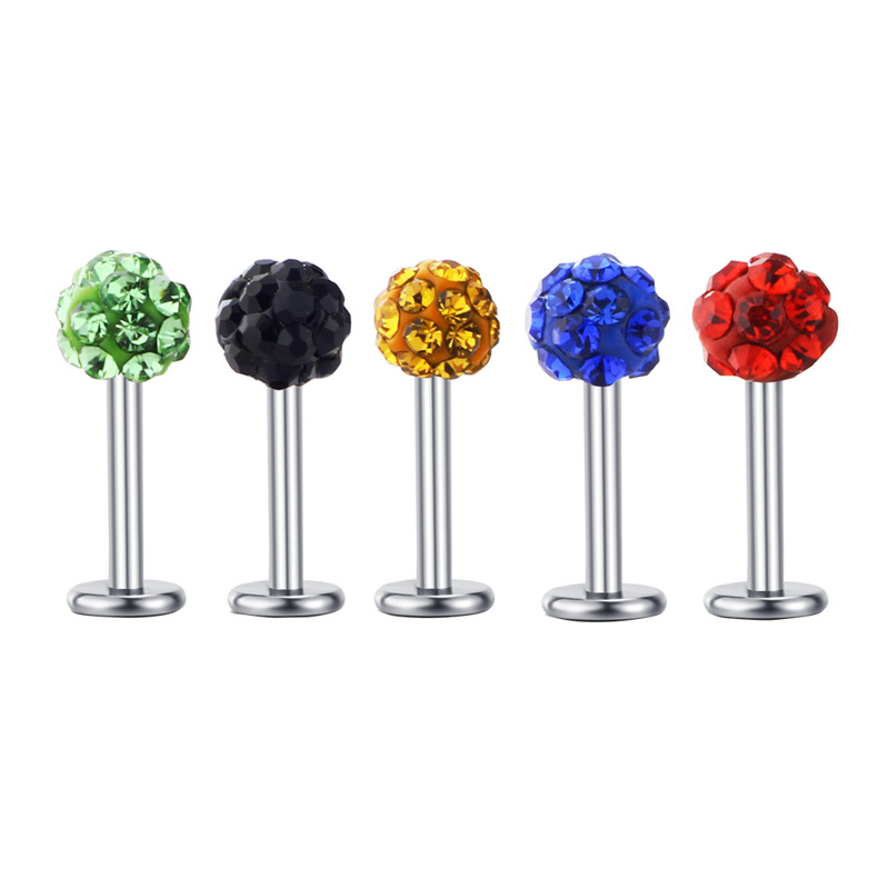 Labret piercing jewelry detail image