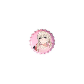 日系少女风瓶盖吧唧装饰胸口针 线下粉丝见面会免费谷子物料制作