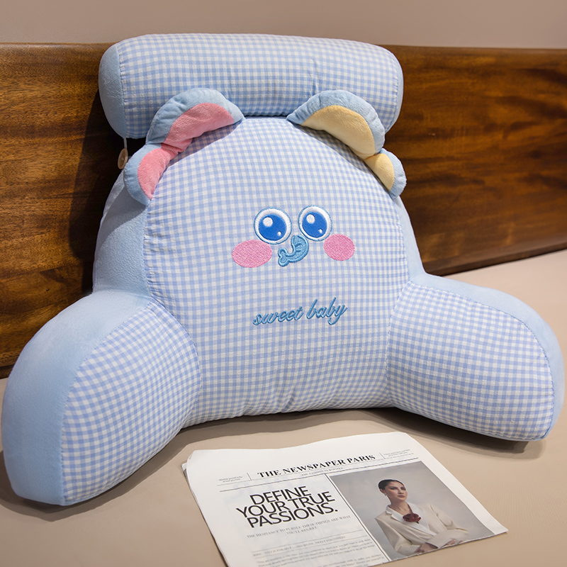 Cojín de Cabecera con Diseño de Animales de Peluche con Soporte Lumbar para Cama y Sofá image 6