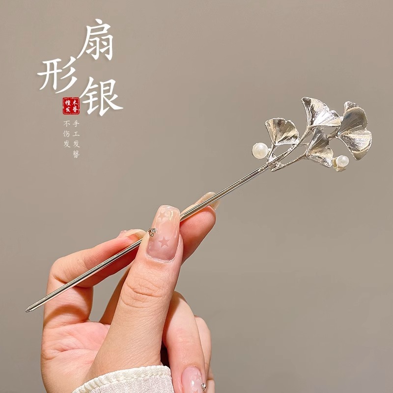 2025新款高级感檀木发簪女中式古风盘发钗高端木质发饰复古头饰|undefined